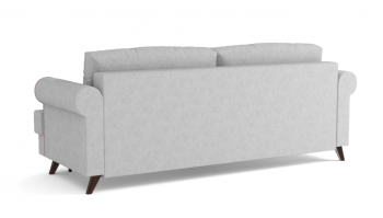 Оливер / диван - кровать 3-х местн. (еврокнижка) (велюр велутто серебряный 52 в Мирном - mirnyj.mebel54.com | фото