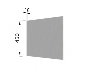 Панель торцевая (для шкафа горизонтального глубокого высокого) ГВПГ Капри (Липа белый) в Мирном - mirnyj.mebel54.com | фото