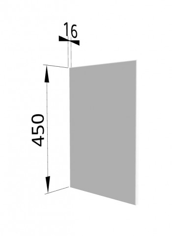 Панель торцевая (для шкафа горизонтального высокого) ВПГ Ройс (Белый софт) в Мирном - mirnyj.mebel54.com | фото