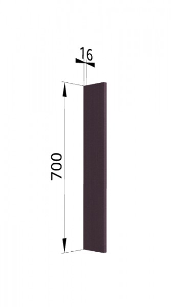 Панель торцевая (для шкафа торцевого верхнего) ПТ 400 Тито, Гарда (Пурпур) в Мирном - mirnyj.mebel54.com | фото
