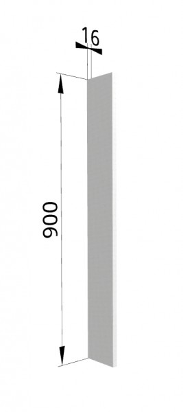 Панель торцевая (для шкафа верхнего торцевого высокого) ВПТ 400 Капри (Липа белый) в Мирном - mirnyj.mebel54.com | фото