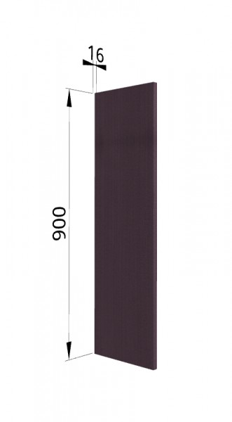 Панель торцевая (для шкафа верхнего высокого) ВП Тито, Гарда (Пурпур) в Мирном - mirnyj.mebel54.com | фото