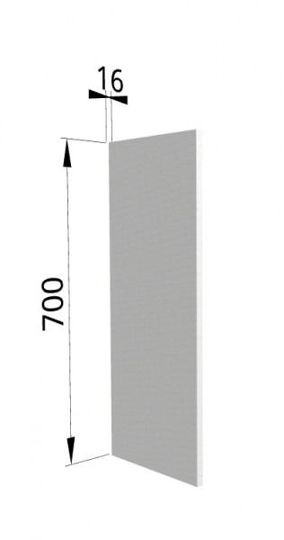 Панель торцевая (для шкафа верхнего высотой 700 мм) П Мелисса (Белый скин) в Мирном - mirnyj.mebel54.com | фото