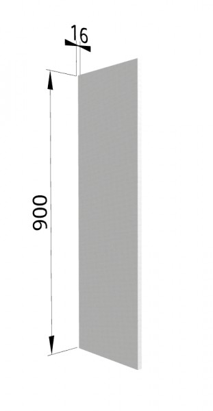 Панель торцевая (для шкафа верхнего высотой 900 мм) ВП Мелисса (Белый скин) в Мирном - mirnyj.mebel54.com | фото