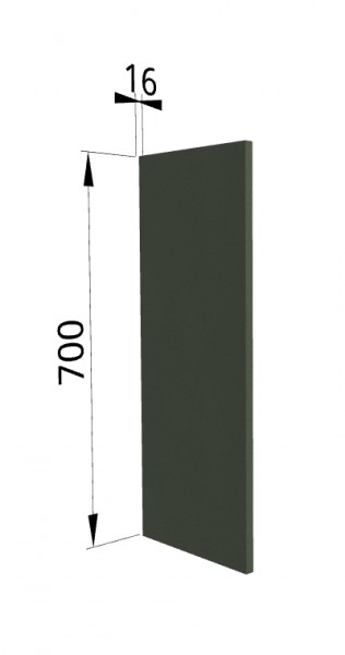 Панель торцевая П Квадро (для шкафа верхнего) Оливково-зеленый в Мирном - mirnyj.mebel54.com | фото