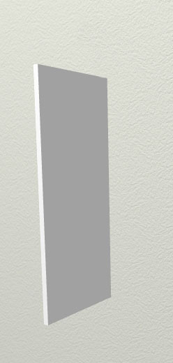 Панель торцевая ПТ 400 Капля (для шкафа торцевого верхнего) Белый в Мирном - mirnyj.mebel54.com | фото