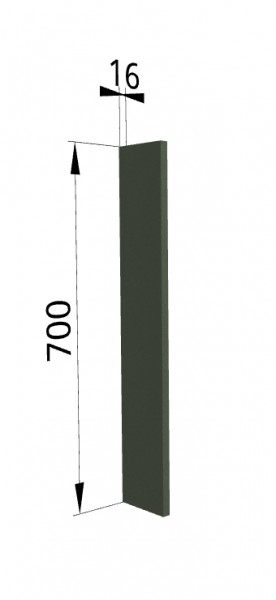 Панель торцевая ПТ 400 Квадро (для шкафа торцевого верхнего) Оливково-зеленый в Мирном - mirnyj.mebel54.com | фото