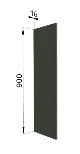 Панель торцевая ВП Квадро (для шкафа верхнего высокого) Оливково-зеленый в Мирном - mirnyj.mebel54.com | фото