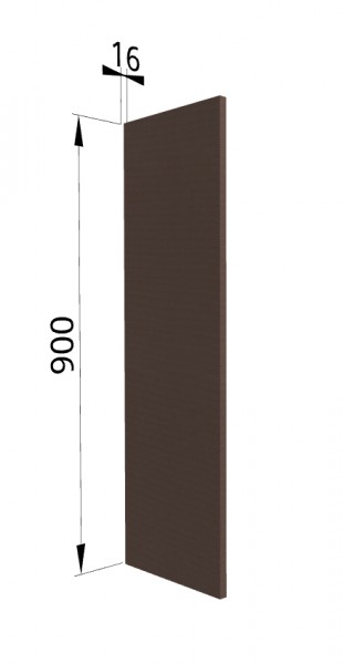 Панель торцевая ВП Квадро (для шкафа верхнего высокого) Шоколад кожа в Мирном - mirnyj.mebel54.com | фото