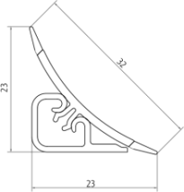 Плинтус LB-23, L=3000мм, черная сосна в Мирном - mirnyj.mebel54.com | фото