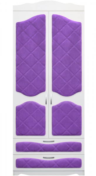 Шкаф 2-х створчатый с ящиками серии Иллюзия 32 Фиолетовый в Мирном - mirnyj.mebel54.com | фото