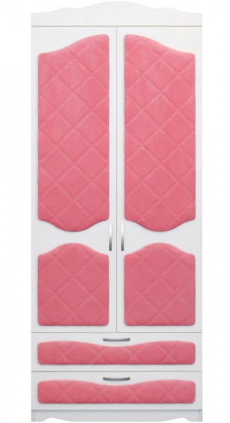 Шкаф 2-х створчатый с ящиками серии Иллюзия 89 Розовый в Мирном - mirnyj.mebel54.com | фото