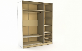 Шкаф 3-х створчатый с ящиками Флёр (Белый/корпус Клен) в Мирном - mirnyj.mebel54.com | фото