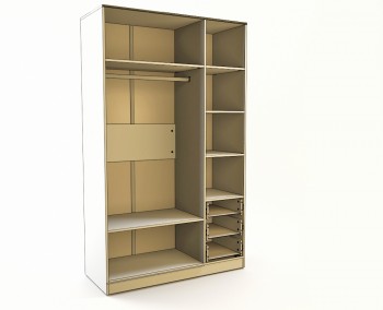 Шкаф 3-х створчатый с ящиками Клаксон (Бежевый/корпус Клен) в Мирном - mirnyj.mebel54.com | фото