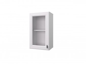 Шкаф 40 с витриной Ева (Белый Софт/Белый) в Мирном - mirnyj.mebel54.com | фото