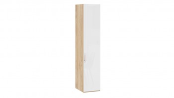Шкаф для белья с 1 глухой дверью «Эмбер» Яблоня Беллуно/Белый глянец в Мирном - mirnyj.mebel54.com | фото