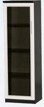 Шкаф нижний со стеклодверью ДЛЯ ГОСТИНОЙ ШНС-450 Венге/Дуб выбеленный в Мирном - mirnyj.mebel54.com | фото