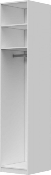 Шкаф ШР-1 зеркало, левый, Вива (Белый/Белый глянец/Платина) в Мирном - mirnyj.mebel54.com | фото