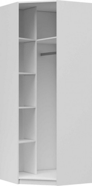 Шкаф ШРУ зеркало, левый Вива (Белый/Белый глянец/Платина) в Мирном - mirnyj.mebel54.com | фото