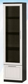 Шкаф средний с ящиком и стеклодверью ДЛЯ ГОСТИНОЙ ШСЯС-450 Венге/Дуб выбеленный в Мирном - mirnyj.mebel54.com | фото