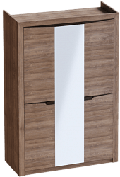 Шкаф трехдверный Соренто Дуб стирлинг/Кофе структурный матовый в Мирном - mirnyj.mebel54.com | фото