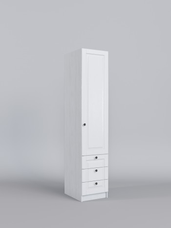 Шкаф угловой (секция с ящиками) Классика (Белый/корпус Выбеленное дерево) в Мирном - mirnyj.mebel54.com | фото