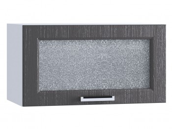 Шкаф верхний горизонтальный со стеклом 600, ШВГС 600 (Клен серый/корпус белый) в Мирном - mirnyj.mebel54.com | фото