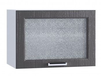 Шкаф верхний горизонтальный со стеклом 609, ШВГС 609 (Клен серый/корпус белый) в Мирном - mirnyj.mebel54.com | фото