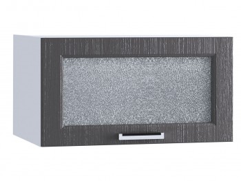 Шкаф верхний горизонтальный со стеклом 610, ШВГС 610 (Клен серый/корпус белый) в Мирном - mirnyj.mebel54.com | фото