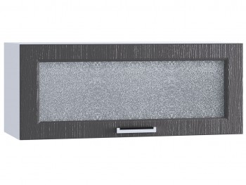 Шкаф верхний горизонтальный со стеклом 800, ШВГС 800 (Клен серый/корпус белый) в Мирном - mirnyj.mebel54.com | фото