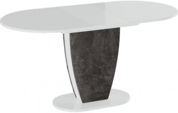 Стол обеденный «Монреаль» Тип 1 (Белый глянец/Моод темный) в Мирном - mirnyj.mebel54.com | фото