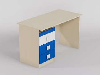 Стол (прямая столешница) Скай люкс (Синий/Белый/корпус Клен) в Мирном - mirnyj.mebel54.com | фото
