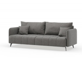 Валериан диван трёхместный прямой Стальной, ткань RICO FLEX 9292 в Мирном - mirnyj.mebel54.com | фото
