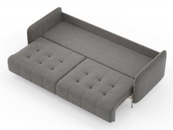 Валериан диван трёхместный прямой Стальной, ткань RICO FLEX 9292 в Мирном - mirnyj.mebel54.com | фото