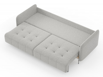 Валериан диван трёхместный прямой Светло-серый, ткань RICO FLEX 108 в Мирном - mirnyj.mebel54.com | фото