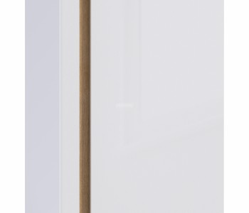 Веста СБ-2259 Шкаф 2х дверный с зеркалом Дуб Бунратти/Белый глянец в Мирном - mirnyj.mebel54.com | фото