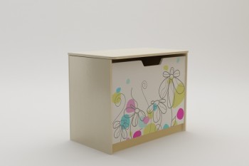 Ящик для игрушек Флёр (Белый/корпус Клен) в Мирном - mirnyj.mebel54.com | фото